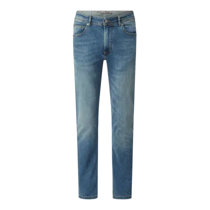 Zdjęcie Jeansy o kroju straight fit z detalem z logo
