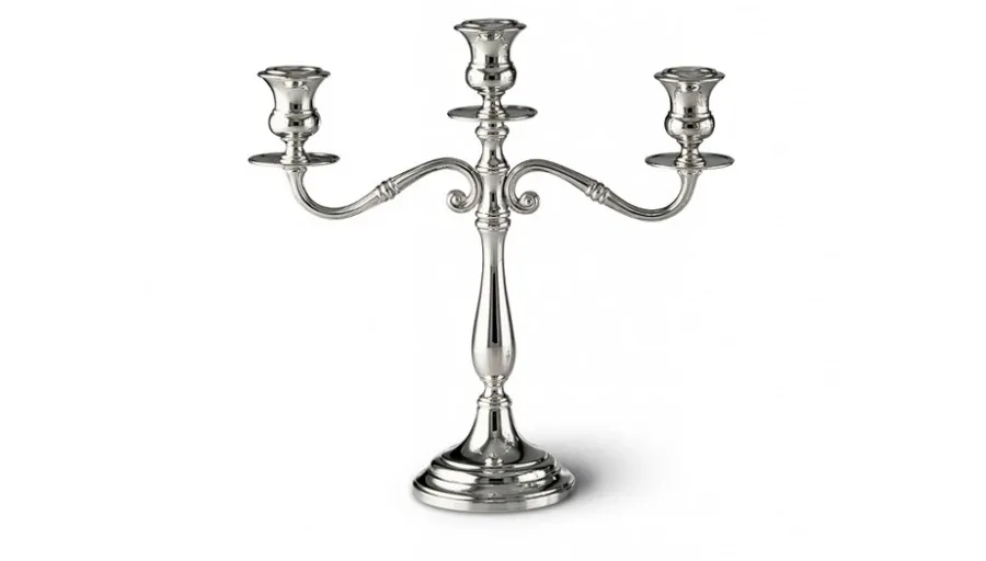 picture 1 3-stem silver candleholder