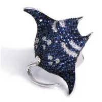 Zdjęcie Cudowny pierścionek Srebro rodowane Kolorowe cyrkonie