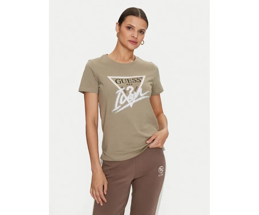 obrazek 1 Guess T-Shirt Icon W4YI32 I3Z14 Zielony Regular Fit