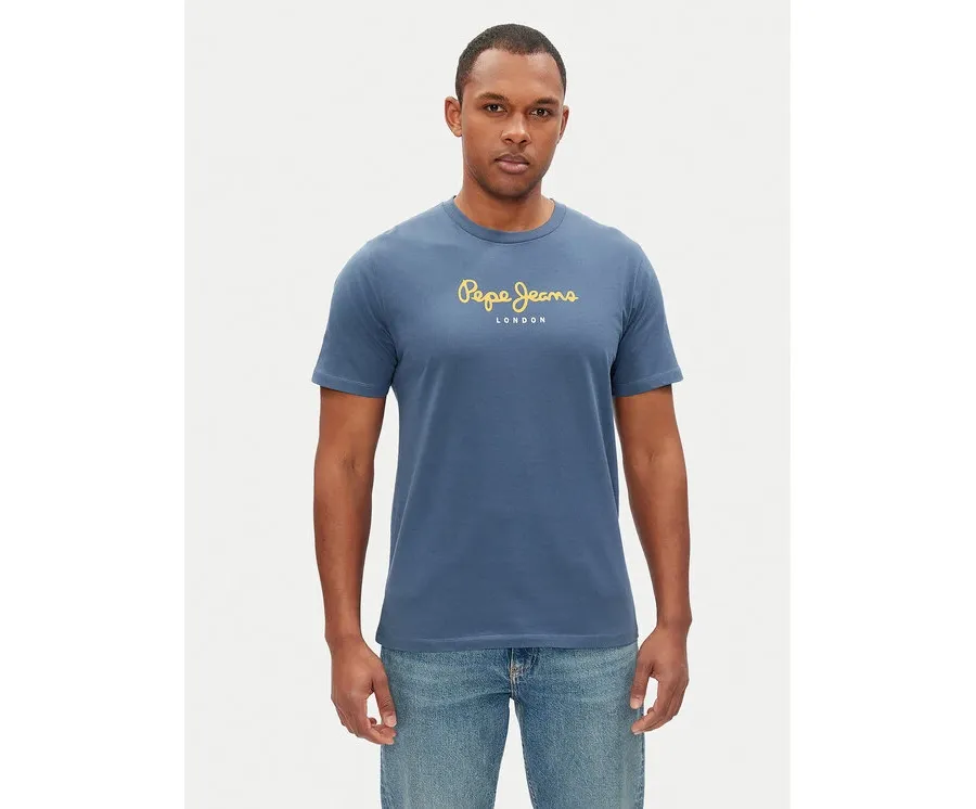 obrazek 1 Pepe Jeans T-Shirt Eggo N PM508208 Niebieski Regular Fit