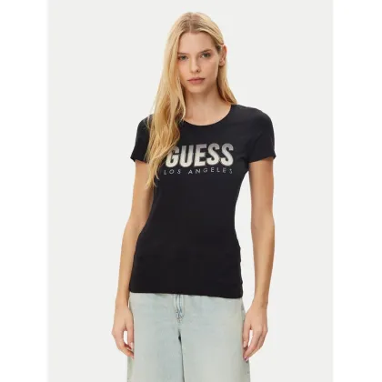 Zdjęcie Guess T-Shirt W5GI14 J1314 Czarny Regular Fit