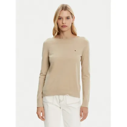 Zdjęcie Tommy Hilfiger Sweter WW0WW40099 Beżowy Regular Fit