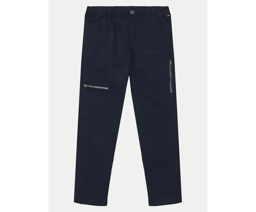 obrazek 1 Tommy Hilfiger Spodnie materiałowe Utility KB0KB09122 Granatowy Regular Fit