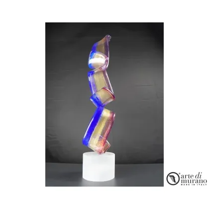 Zdjęcie Wielokolorowa wstążka ze szkła Murano – rzeźba