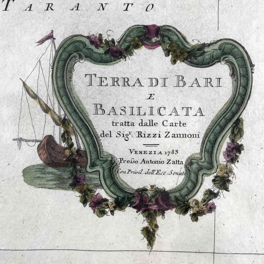 obrazek 3 Zatta Antonio Ziemia Bari i Basilicata Wenecja 1783 rok