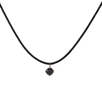 Zdjęcie Włoski naszyjnik Punto Luce z czarnym diamentem