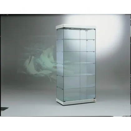 Picture Stylish large glass showcase made of tempered glass