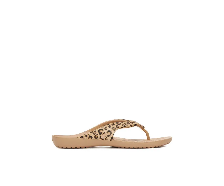 obrazek 1 Crocs Japonki KADEE II LEOPARD FLIP W 206398-98R Beżowy