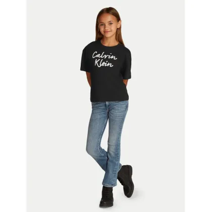 Zdjęcie Calvin Klein Jeans T-Shirt Script Logo IG0IG02864 Czarny Boxy Fit