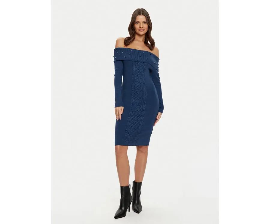 obrazek 1 Guess Sukienka dzianinowa W5RK0G Z2YJ2 Granatowy Bodycon Fit