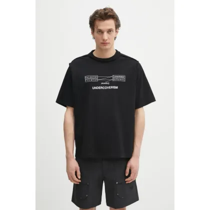 Zdjęcie Undercover t-shirt bawełniany C/S męski kolor czarny z nadrukiem UP1E4808