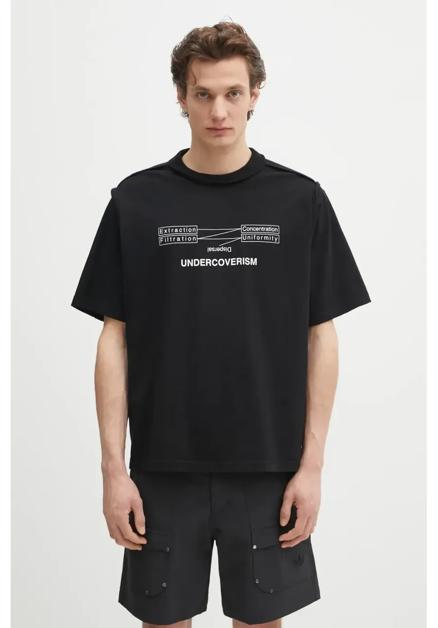 obrazek 1 Undercover t-shirt bawełniany C/S męski kolor czarny z nadrukiem UP1E4808