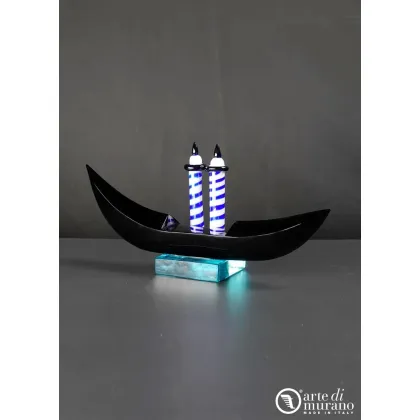 Zdjęcie Designerska rzeźba gondola z oryginalnego szkła Murano