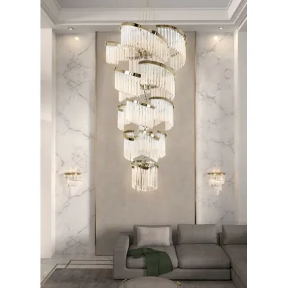 Zdjęcie Luksusowy żyrandol Twist do nowoczesnych wnętrz