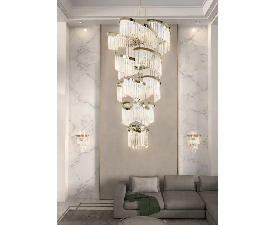 obrazek 1 Luksusowy żyrandol Twist do nowoczesnych wnętrz