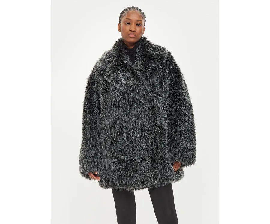 obrazek 1 MICHAEL Michael Kors Futro UF4208KF1Q Szary Oversize
