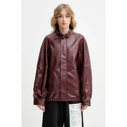Zdjęcie MM6 Maison Margiela kurtka kolor bordowy przejściowa S62AN0148
