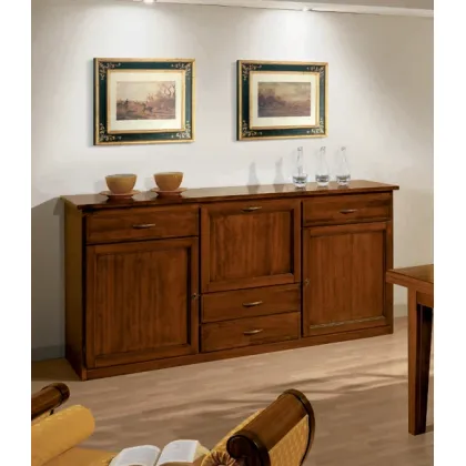 Zdjęcie Włoski kredens 2 drzwi 4 szuflady z centralną klapą drzwi - Fratelli Mirandola