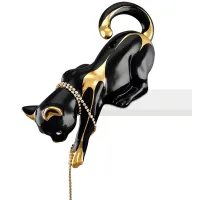 Zdjęcie Figurka kota w czerni lub w kolorze kości słoniowej