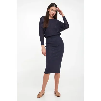 Zdjęcie Sukienka błyszcząca midi ELISABETTA FRANCHI Elisabetta Franchi
