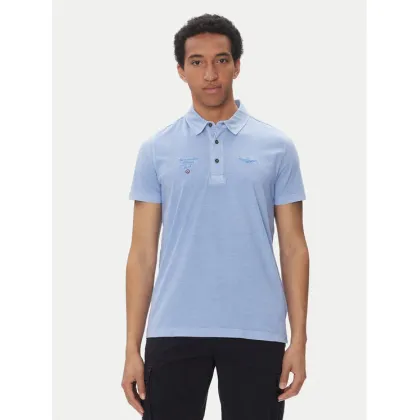Zdjęcie Aeronautica Militare Polo 251PO1852J677 Błękitny Regular Fit