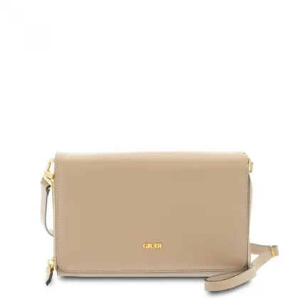 Zdjęcie Ekskluzywna torebka ze skóry w kolorze beżowym - Giudi