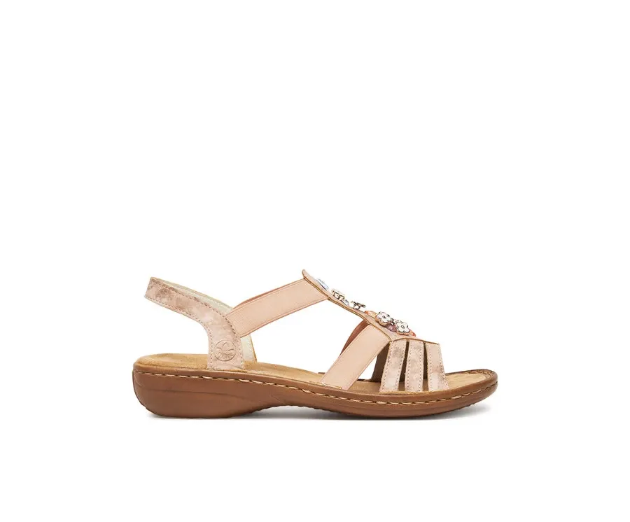 obrazek 1 Rieker Sandały 60855-31 Różowy