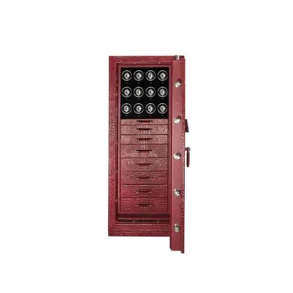 Zdjęcie Oryginalny sejf Churchill Red Croco z 12 rotomatami na zegarki