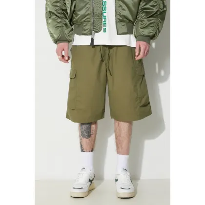 Zdjęcie Universal Works szorty Parachute Short męskie kolor zielony 30159.OLIVE