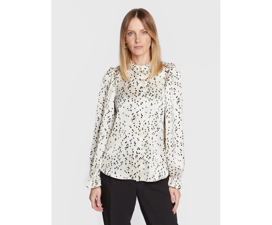 obrazek 1 Bruuns Bazaar Bluzka Acacia Fria BBW3195 Écru Regular Fit