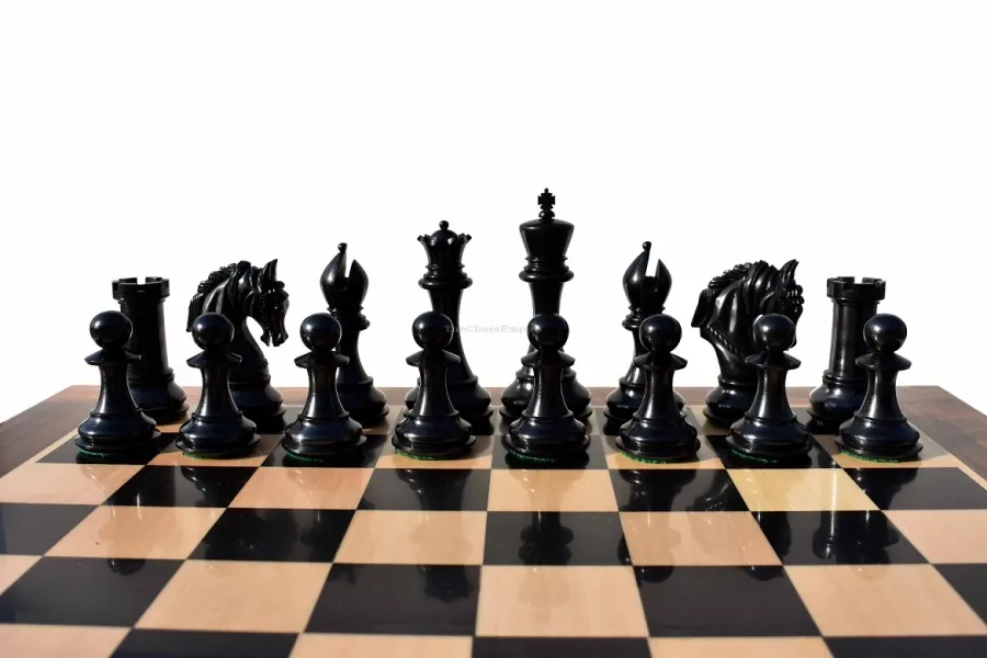 obrazek 7 Luksusowe pionki szachowe z drewna bukszpanowego i hebanowego - The Chess Empire