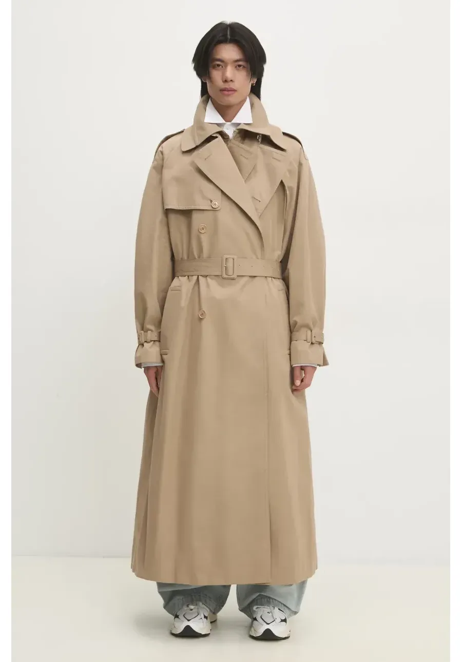 obrazek 1 VETEMENTS trencz Double Trench kolor beżowy przejściowy UA66CO400S