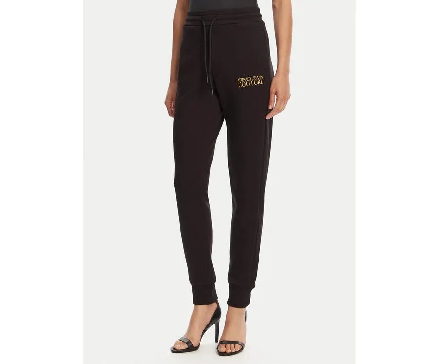 obrazek 1 Versace Jeans Couture Spodnie dresowe 78HAAT06 Czarny Regular Fit