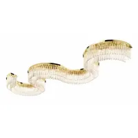 Picture Unique ceiling lamp with transparent tri-walls made of Murano glass - Il Paralume Marina