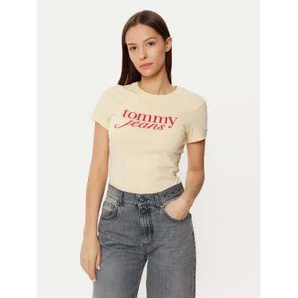 Zdjęcie Tommy Jeans T-Shirt DW0DW19447 Żółty Slim Fit