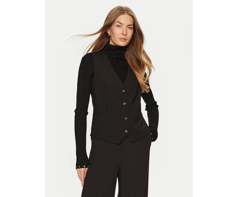 obrazek 1 ACCESS FASHION Kamizelka 44-2123-118 Czarny Regular Fit