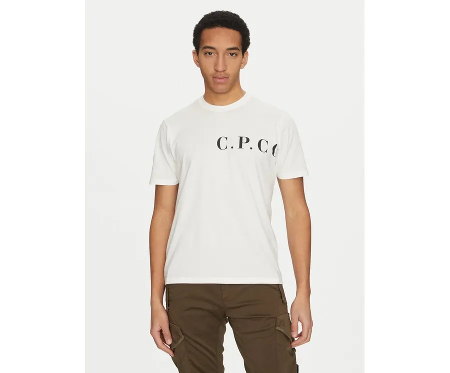 obrazek 1 C.P. Company T-Shirt 18CMTS139A005100W Biały Regular Fit