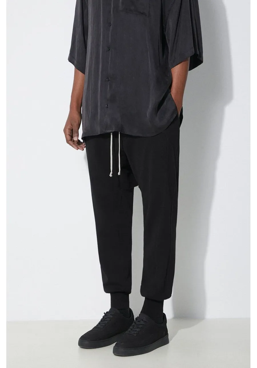 obrazek 1 Rick Owens spodnie dresowe kolor czarny gładkie DU01D1395.RIG.09