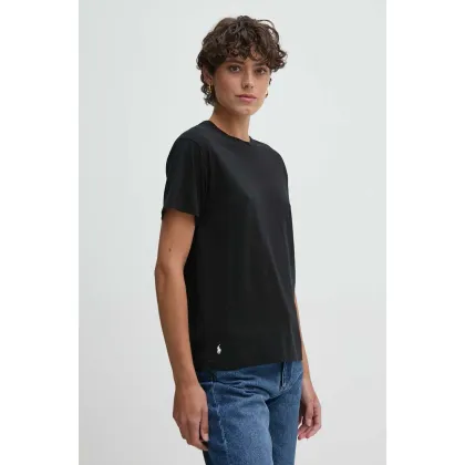 Zdjęcie Polo Ralph Lauren t-shirt bawełniany damski kolor czarny 211891561