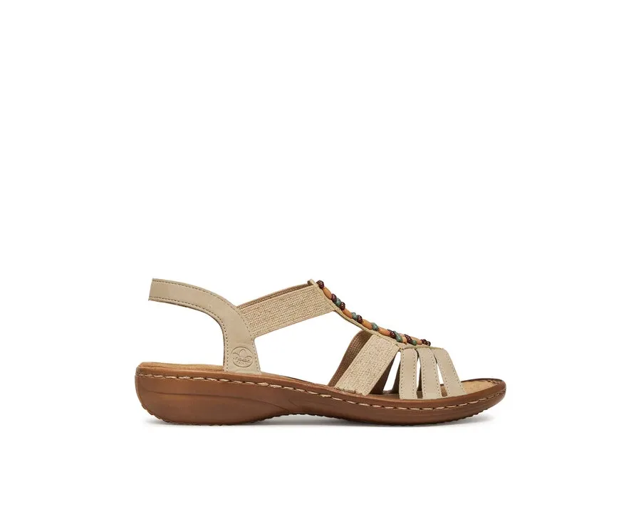 obrazek 1 Rieker Sandały 60851-62 Beżowy