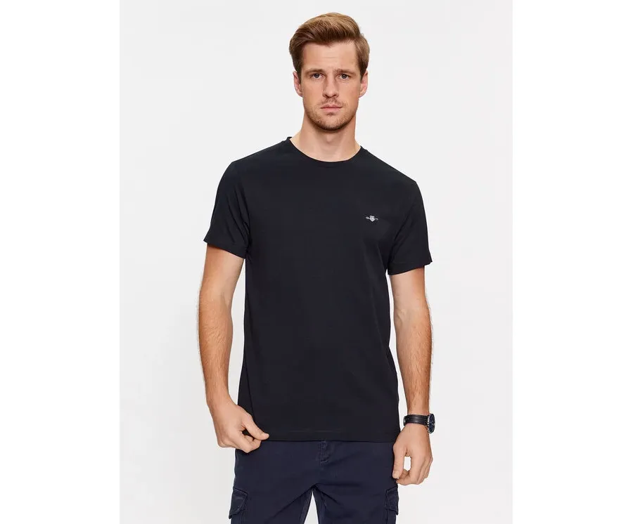 obrazek 1 Gant T-Shirt Shield 2003185 Czarny Slim Fit