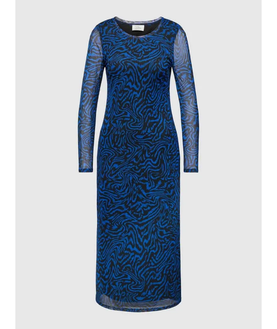 obrazek 1 Sukienka midi ze wzorem na całej powierzchni