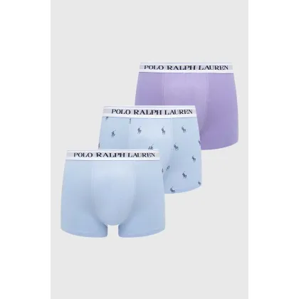 Zdjęcie Polo Ralph Lauren bokserki 3-pack męskie kolor niebieski