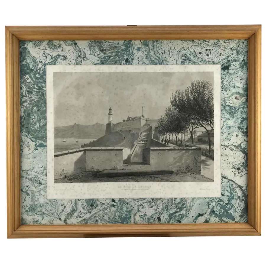 obrazek 2 Wyjątkowy komplet czterech litografii wyspy Elba autorstwa Andre Duranda 1862