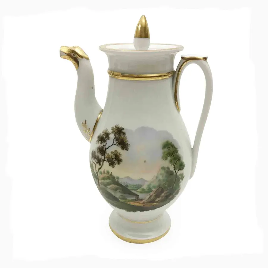 obrazek 3 XIX-wieczny serwis do herbaty z porcelany