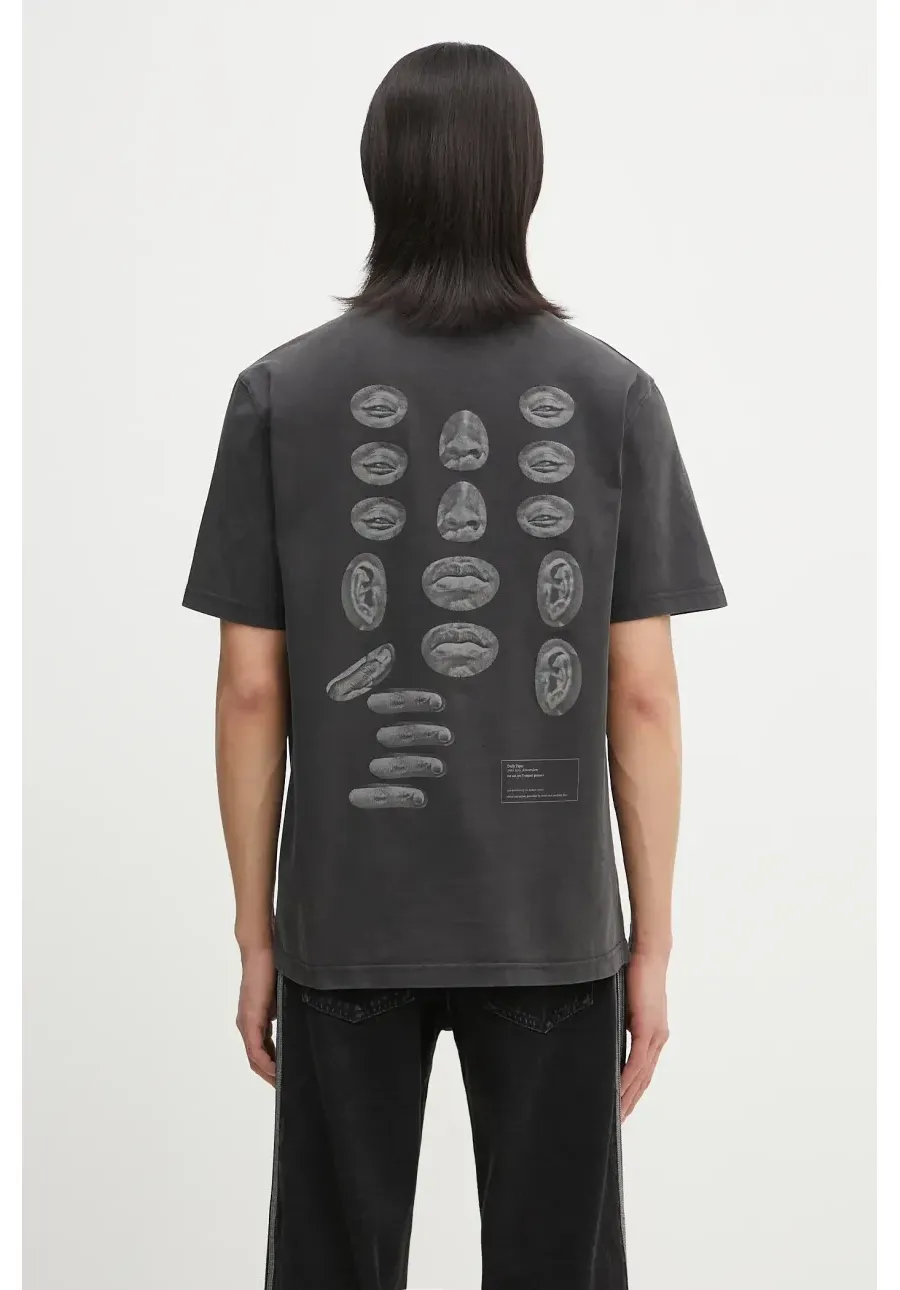 obrazek 1 Daily Paper t-shirt bawełniany Senses T-Shirt męski kolor czarny z nadrukiem 2511069