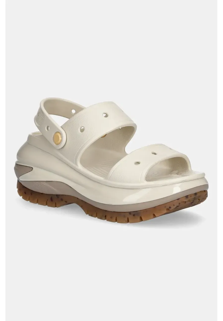 obrazek 1 Crocs klapki Classic Mega Crush Sandal damskie kolor brązowy na platformie 207989.214