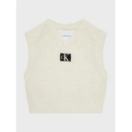 Zdjęcie Calvin Klein Jeans Sweter Monogram IG0IG01531 Écru Regular Fit