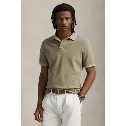 Zdjęcie Polo Ralph Lauren polo bawełniane męski kolor zielony gładki 710969626